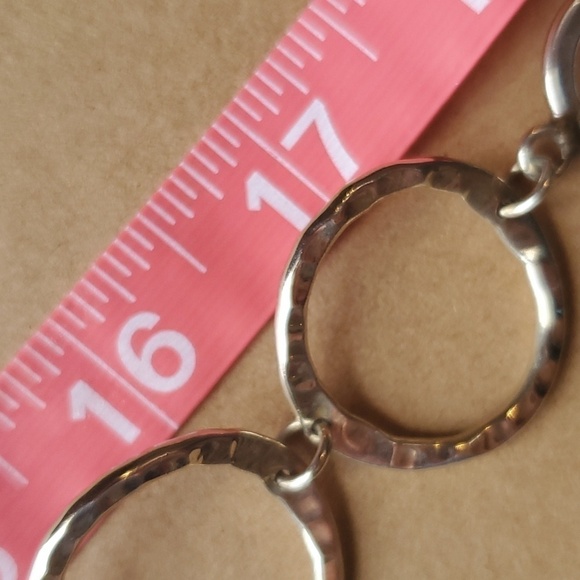 Handmade Hammered Silver chocker, bracelet and ring set 3 pc - Picture 9 of 9